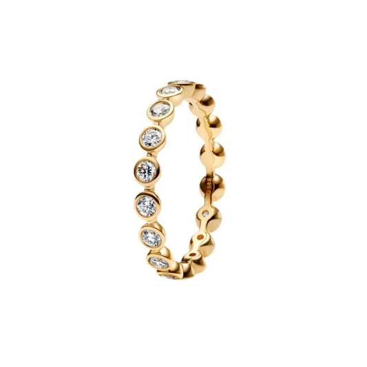 Anillo Fila de Círculos Brillantes
