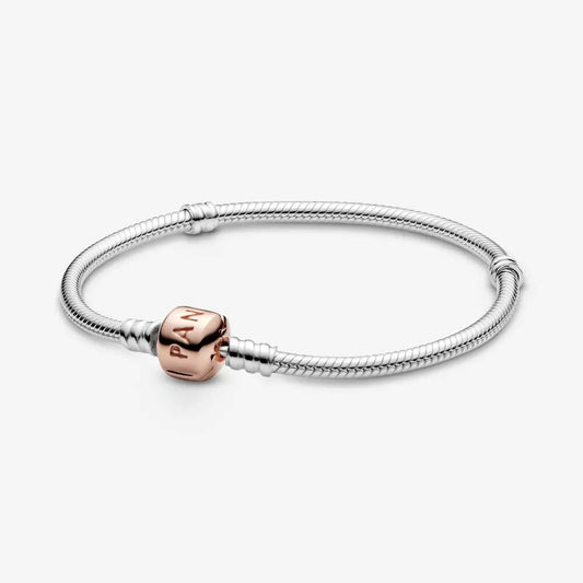 Pulsera  Cadena Serpiente con logo bronce